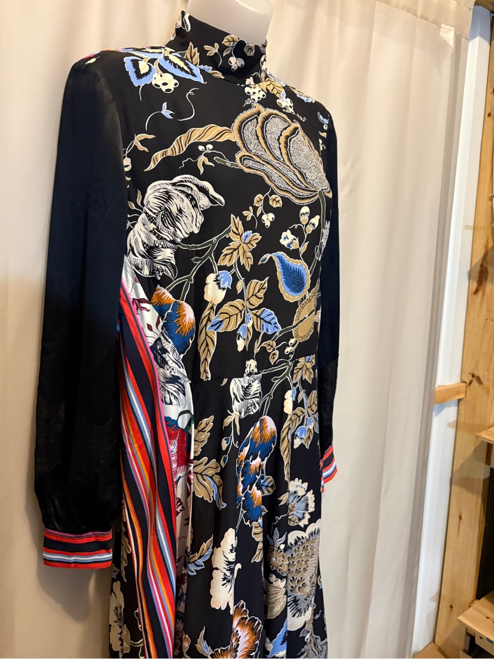 Tory Burch Delilah Silk Midi Dress Size 4 - Picture 5 of 12